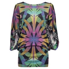 Pre-Loved Emilio Pucci Women's Abstract Print Top Multicolour