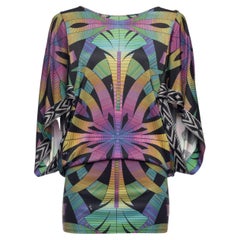 Pre-Loved Emilio Pucci Women's Abstract Print Top Multicolour