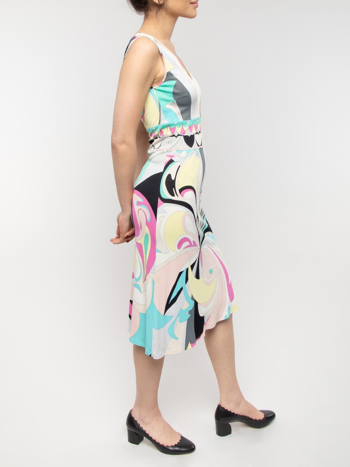 Pre-Loved Emilio Pucci Women's Emilio Pucci Long Sleeveless Stretch Dress In Good Condition In London, GB