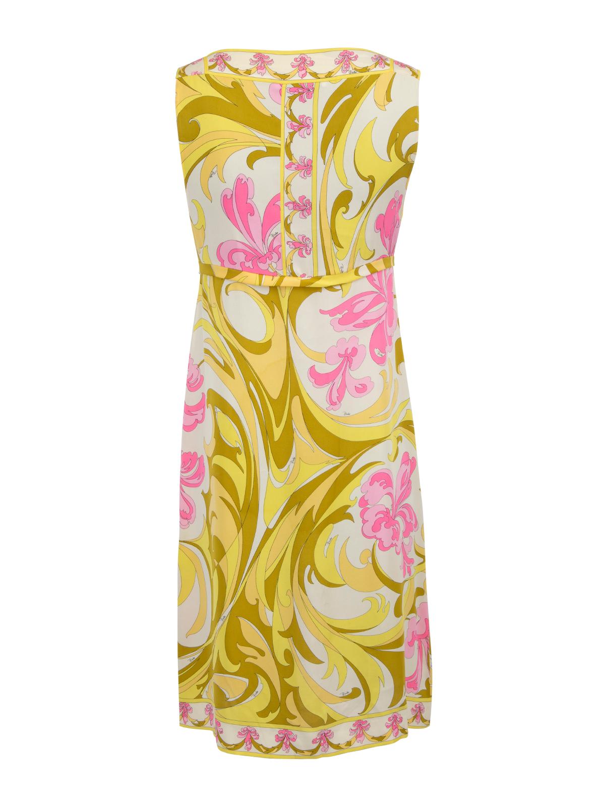 Pre-Loved Emilio Pucci Women's Floral Patterned Silk Sleeveless Dress In Excellent Condition In London, GB