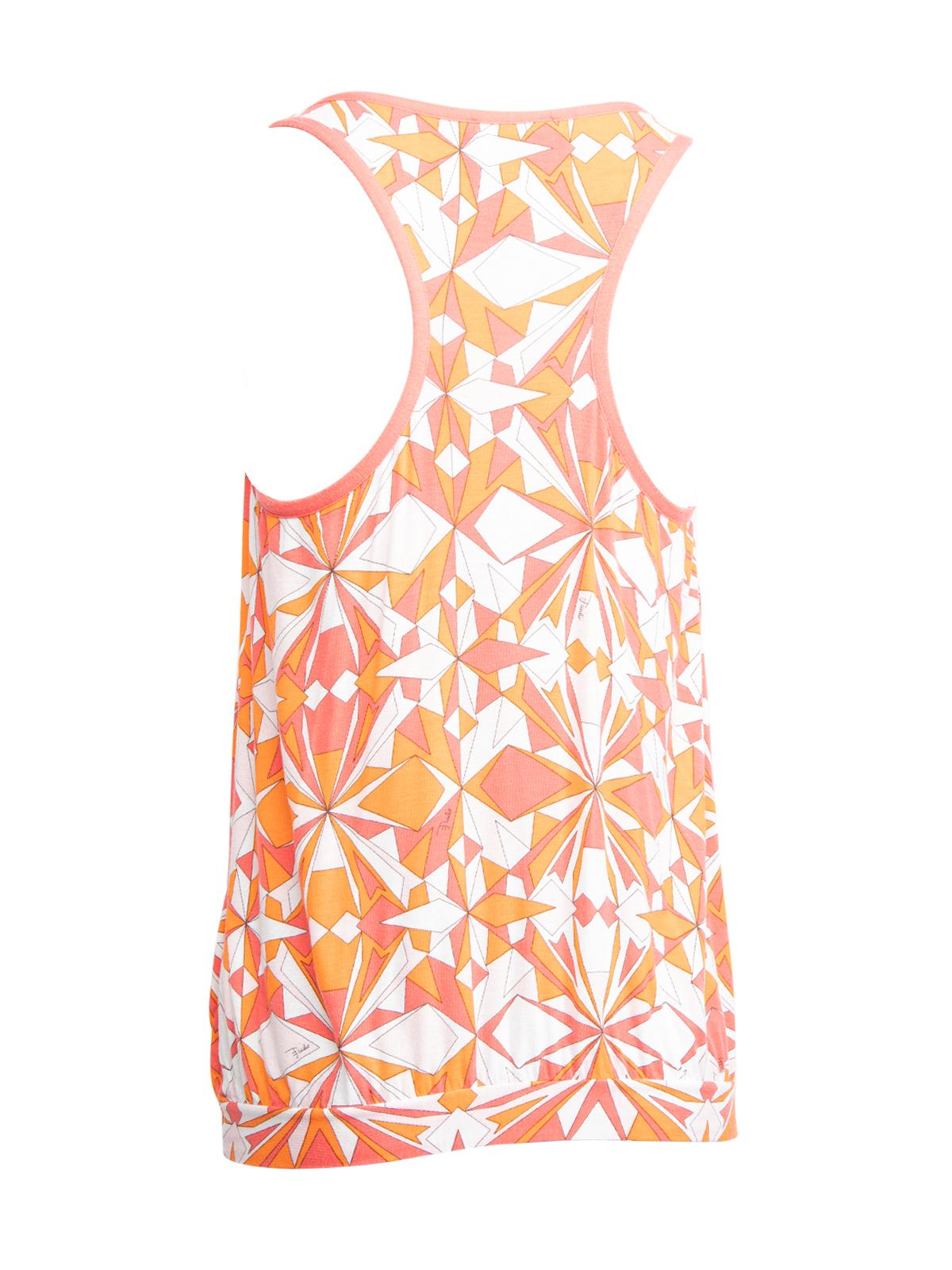 Pre-Loved Emilio Pucci Mehrfarbiges Tank-Top für Damen (Orange) im Angebot