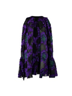 Pre-Loved Erdem Women's Floral Applique Sleeveless Cape Coat