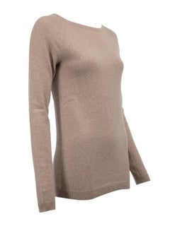 Pre-Loved Eric Bompard Women's Beige Cashmere Sweater