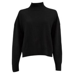 Pre-Loved Eric Bompard Women's Black Wool Turtleneck Cashmere Sweater