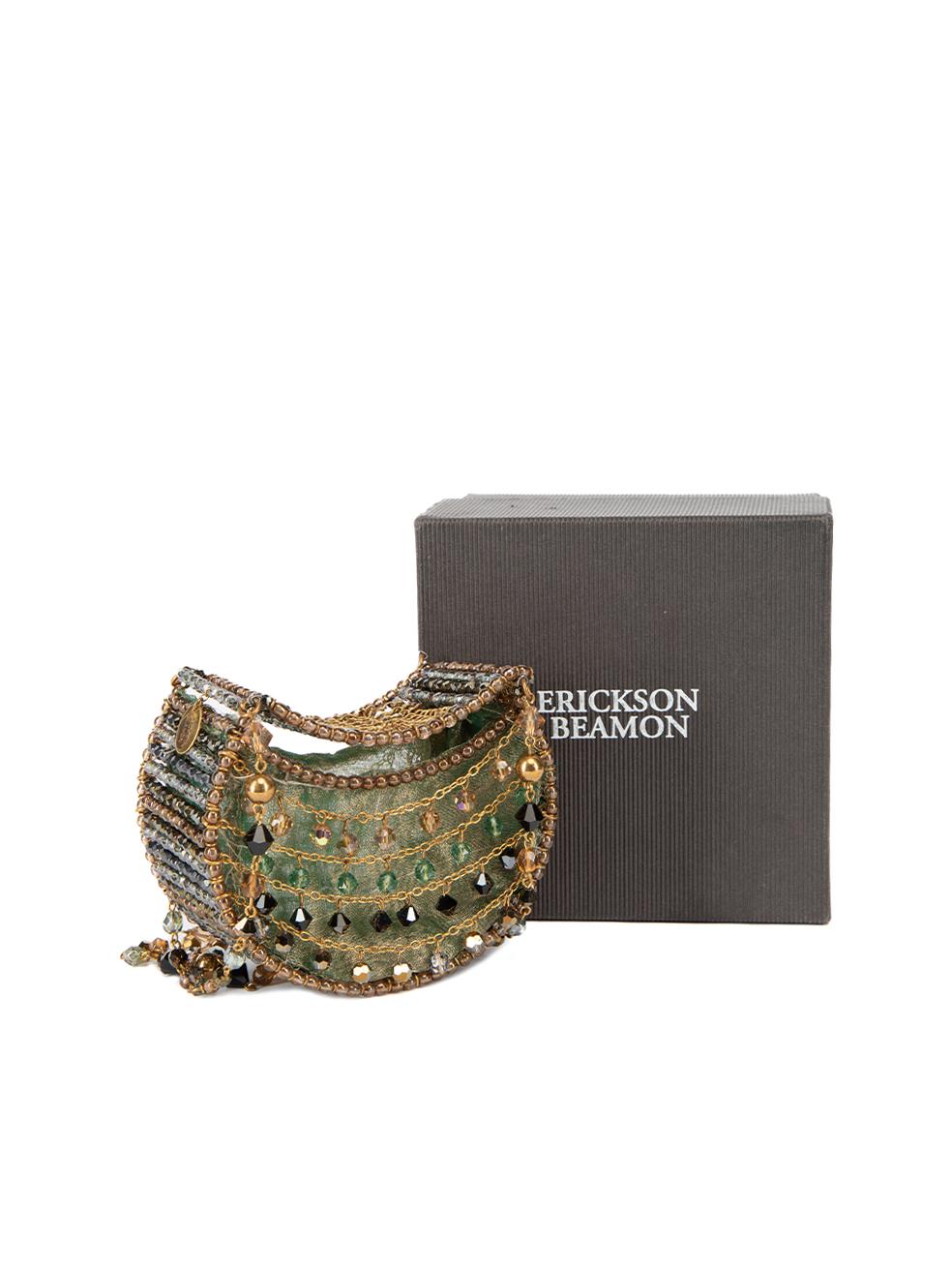 Pre-Loved Erickson Beamon Women's Mini Beaded Metal Chain Bag In Excellent Condition In London, GB