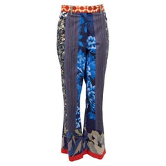 Pre-Loved Etro Women's Floral Abstract Straight Leg Trousers