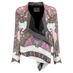 Pre-Loved Etro Women's Multicolour Patterned Cropped Evening Jacket with Silk Li