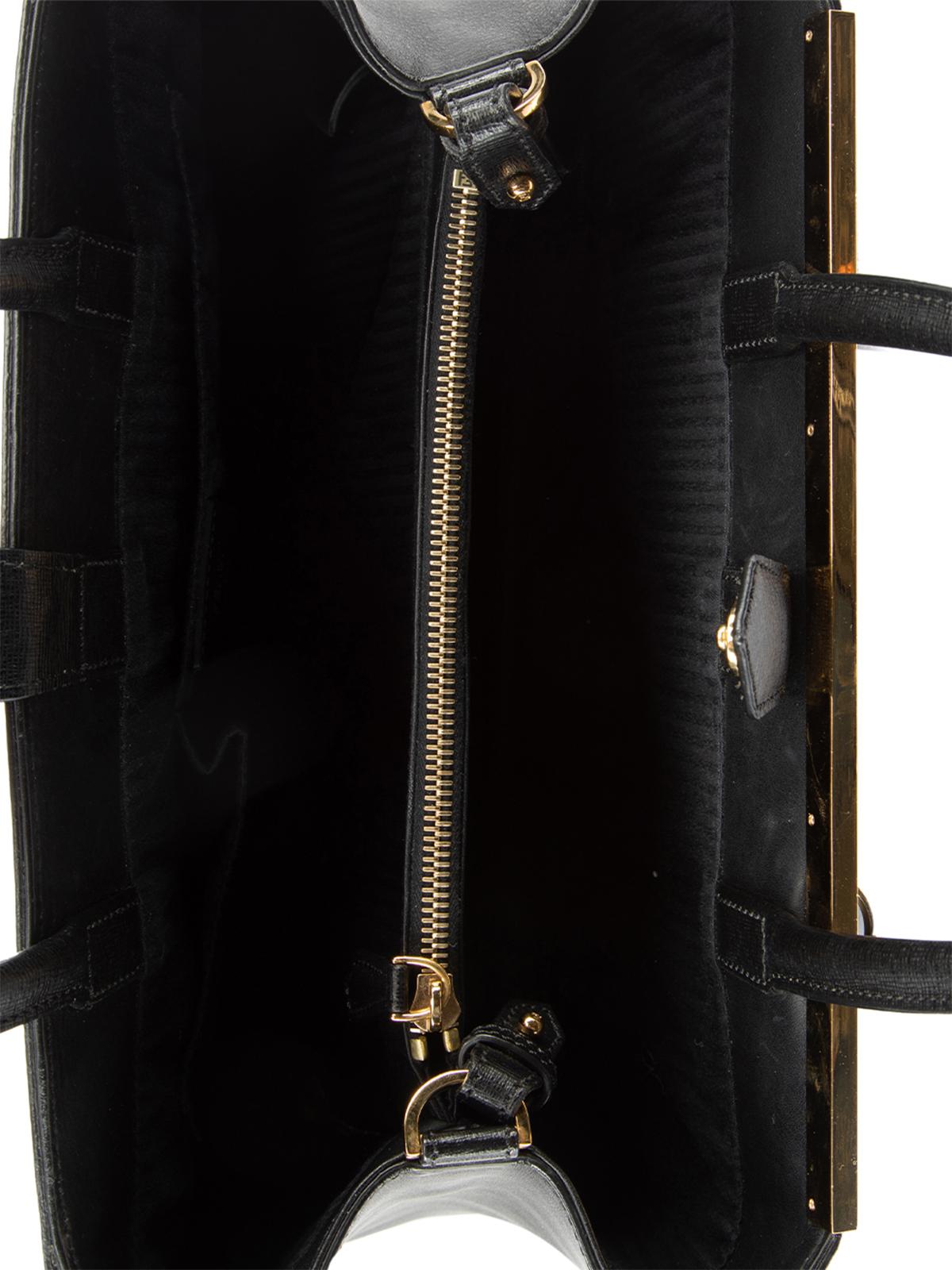 Pre-Loved Fendi Women's Black Leather Medium 2 Jours Tote Bag 1