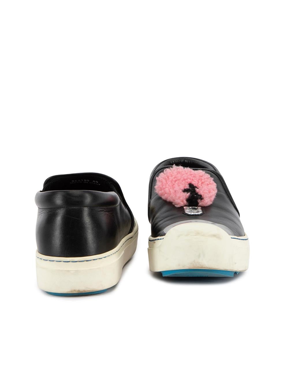 Chaussures en cuir Flynn Shearling Apple & Bulb pour femmes, pré-allouées Fendi Excellent état - En vente à London, GB