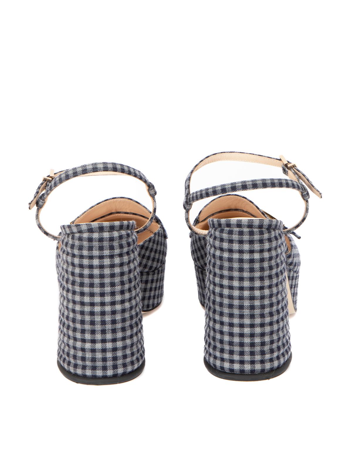 Pre-Loved Fendi Women's Gingham Vichy Promenade Moccasin Sandals In Excellent Condition In London, GB