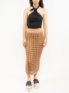 Pre-Loved Fendi Women's Interlock Knit and Gingham Skirt