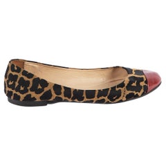 Pre-Loved Fendi Women's Leopard Print Ballerinas