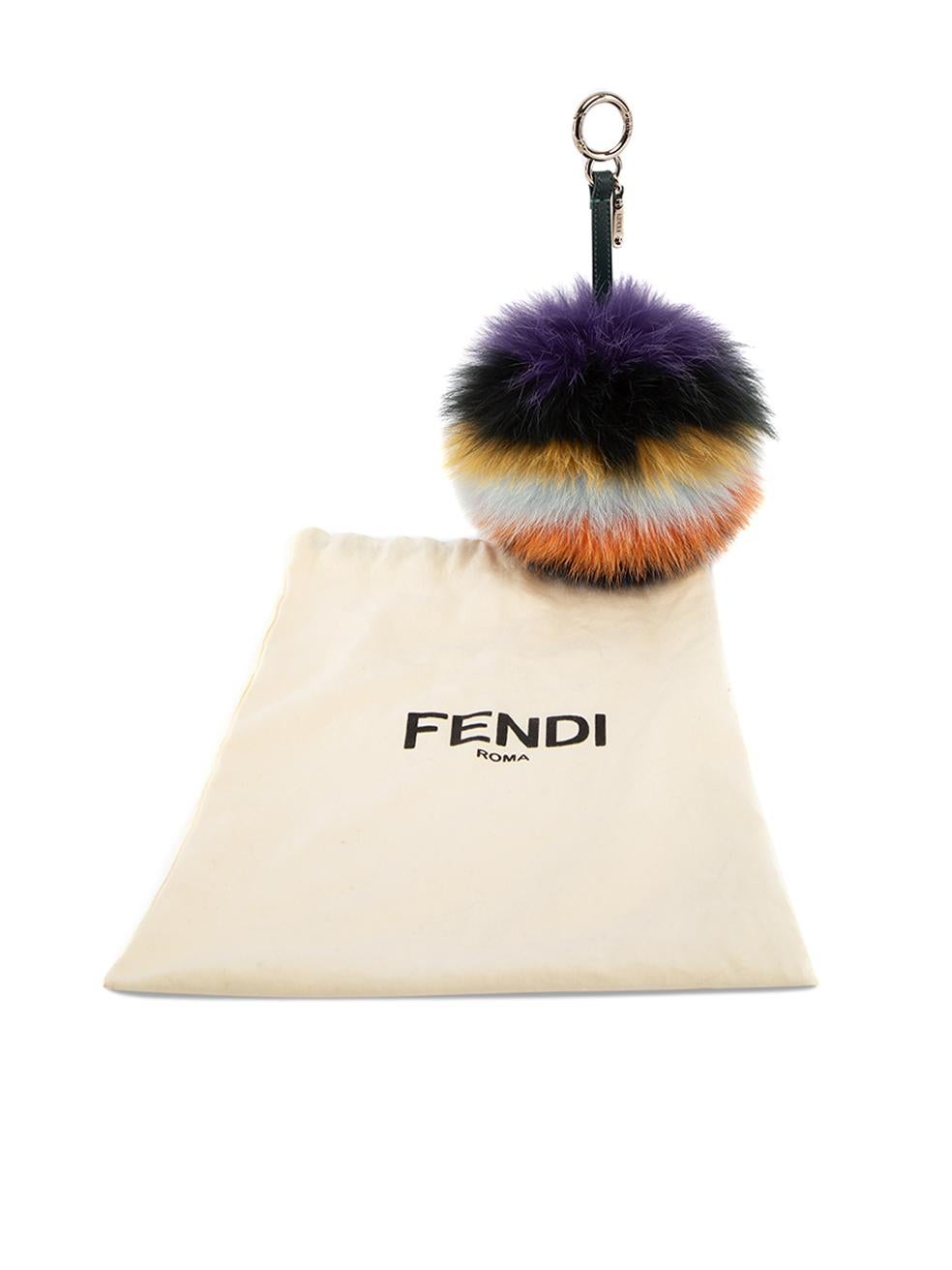 Pre-Loved Fendi Women's Multicolour Fur Pom Pom Keyring 1