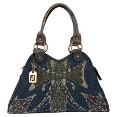 Pre-Loved Fendi Women's Multicolour Vintage Beaded Lizard Leather Shoulder Bag