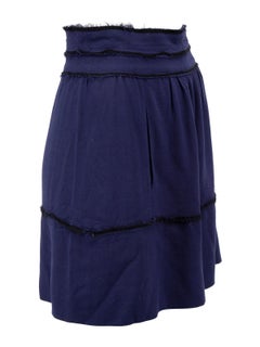Pre-Loved Fendi Women's Navy and Black Mini Skirt