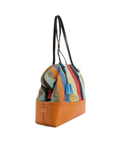 Pre-Loved Fendi Women's Striped Canvas Tote Bag