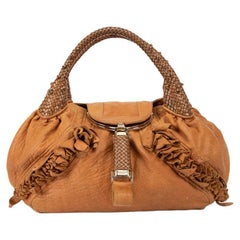 Pre-Loved Fendi Women's Tan Textured Leather Spy Bag