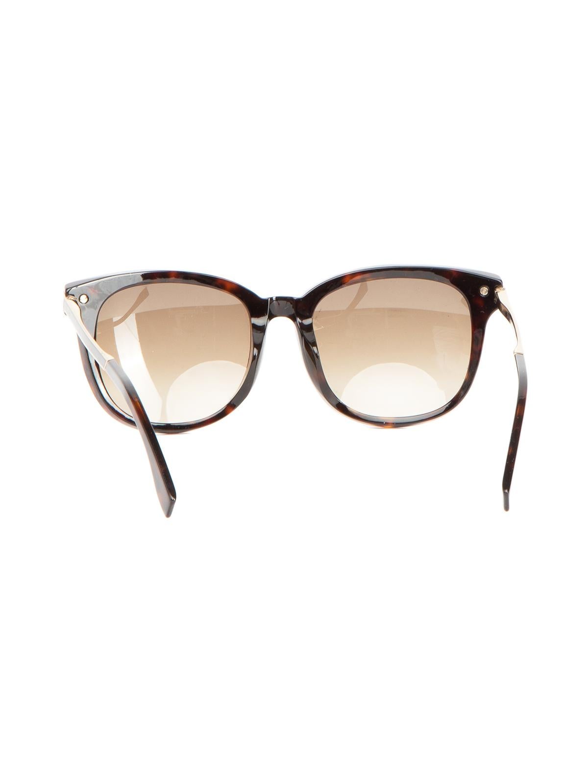 Pre-Loved Fendi Women's Tortoiseshell Brown Sunglasses *FF 0021/F/S In Excellent Condition In London, GB