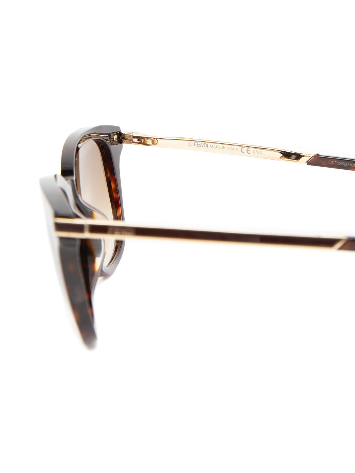 Pre-Loved Fendi Women's Tortoiseshell Brown Sunglasses *FF 0021/F/S 2
