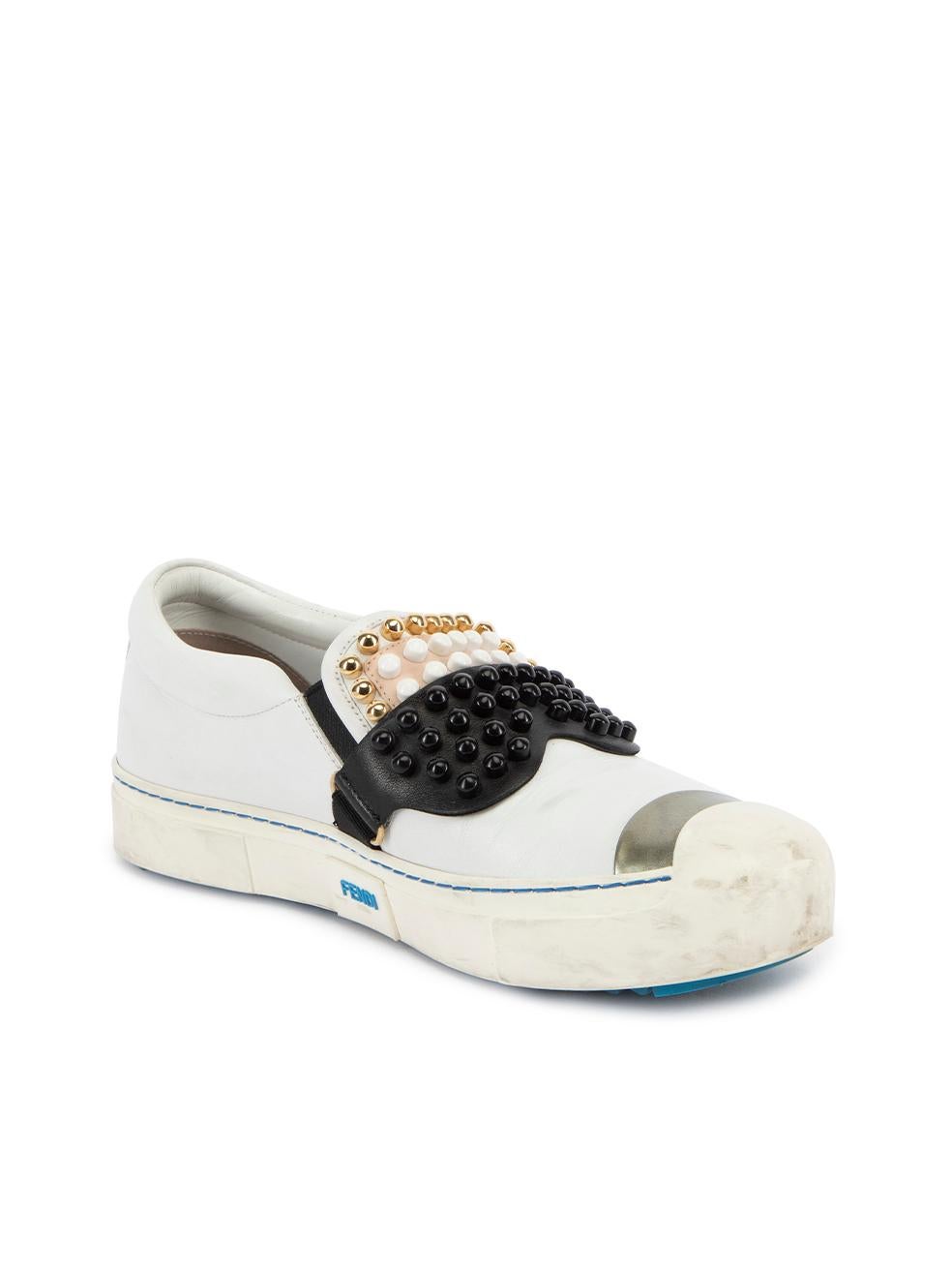 CONDITION is Very good. Minimal wear to sneaker is evident. Minimal wear to the leather exterior and midsole where marks/scuffs can be seen on this used Fendi designer resale item. This item includes the original dust bags. Details Unisex White