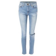 Pre-Loved FRAME Women's Blue Le Skinny de Jeanne Crop Jeans