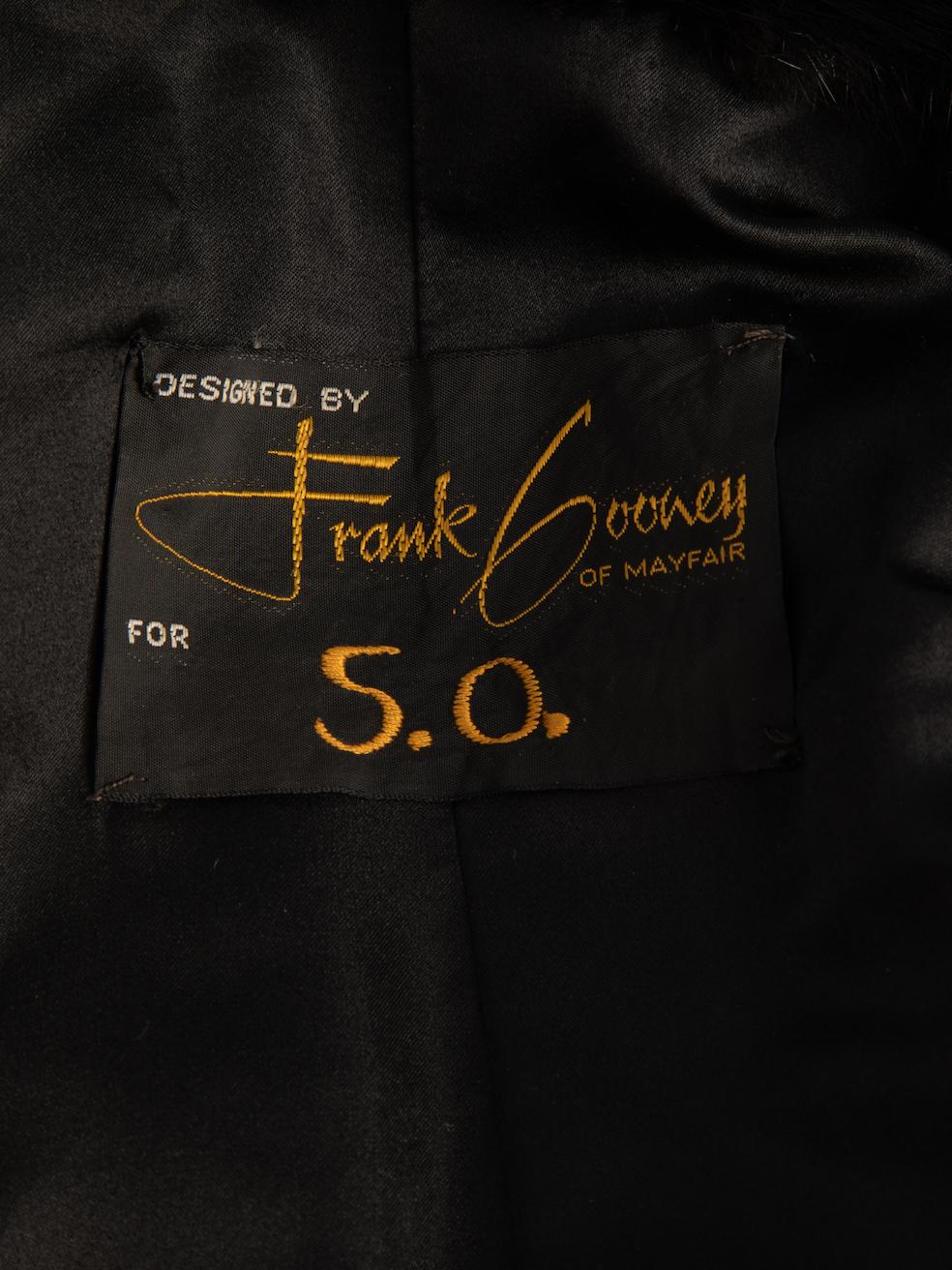Pre-Loved Frank Gooney Women's Black Longline Fur Coat 1