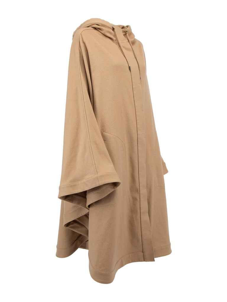 Pre-Loved Gabriela Hearst Women's Camel Cashmere Hooded Cape For Sale ...