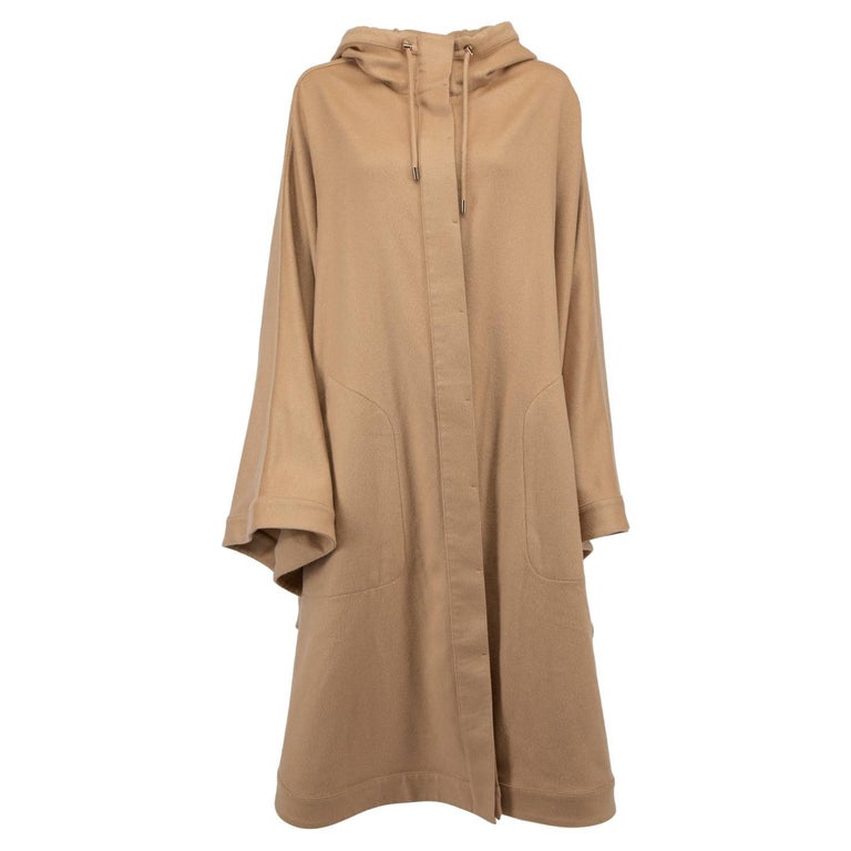 PreLoved Gabriela Hearst Women''s Camel Cashmere Hooded Cape For Sale