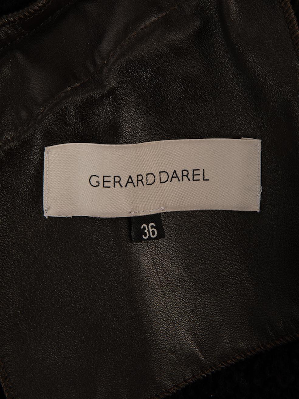 Pre-Loved Gerard Darel Women's Brown Suede Shearling Lined Jacket 1