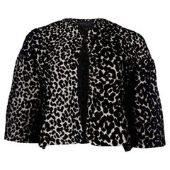 Pre-Loved Giambattista Valli Women's Black Viscose Animal Print Evening Jacket