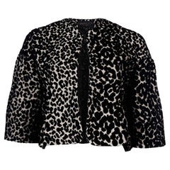 Giambattista Valli - Blouson de soirée imprimé animal en viscose noir pour femme, précoce