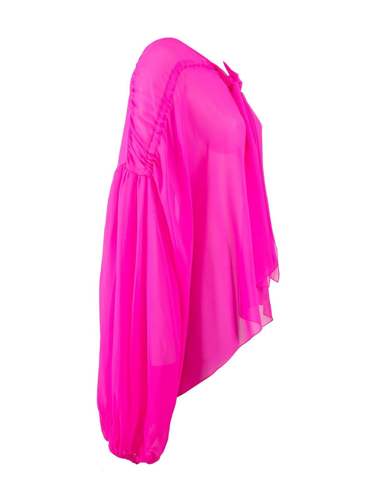 PreLoved Giambattista Valli Women's Pink Flowy Top at 1stDibs pink