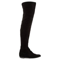 Pre-Loved Giuseppe Zanotti Women's Black Over the Knee Suede Boots