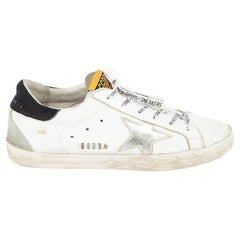 Pre-Loved Golden Goose Women's White Distressed Superstar Low Top Trainers