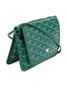 Pre-Loved Goyard Women's Green Goyardine Plumet Crossbody Bag