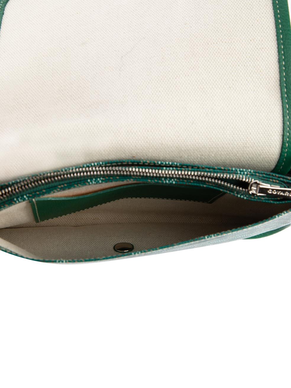 Pre-Loved Goyard Women's Green Goyardine Plumet Crossbody Bag 2