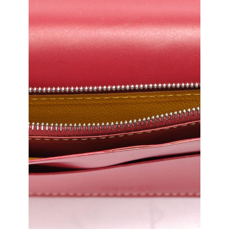 Brown Pre-Loved Goyard Women's Limited Edition Red Leather Richelieu Wallet