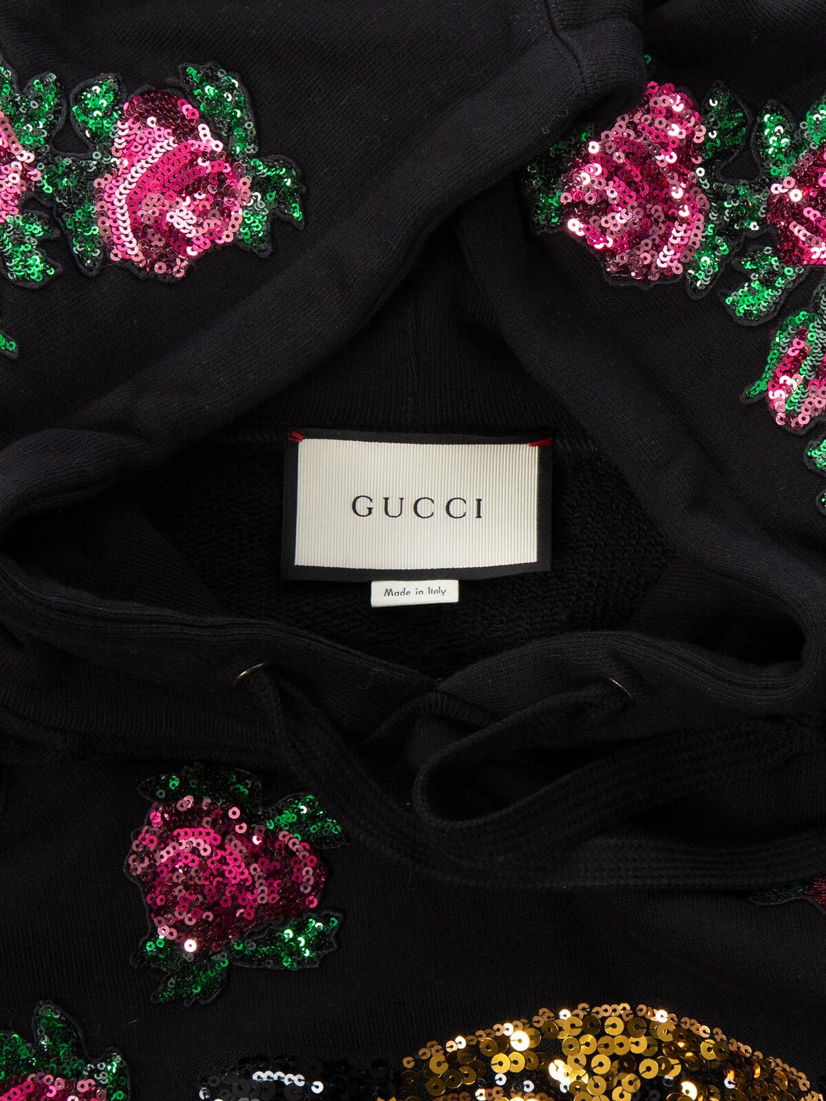 Pre-Loved Gucci Women's Blind For Love Sequin Sweatshirt Black In Good Condition In London, GB