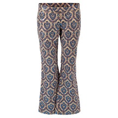 Pre-Loved Gucci Women's Embellished Jacquard Flared Trousers