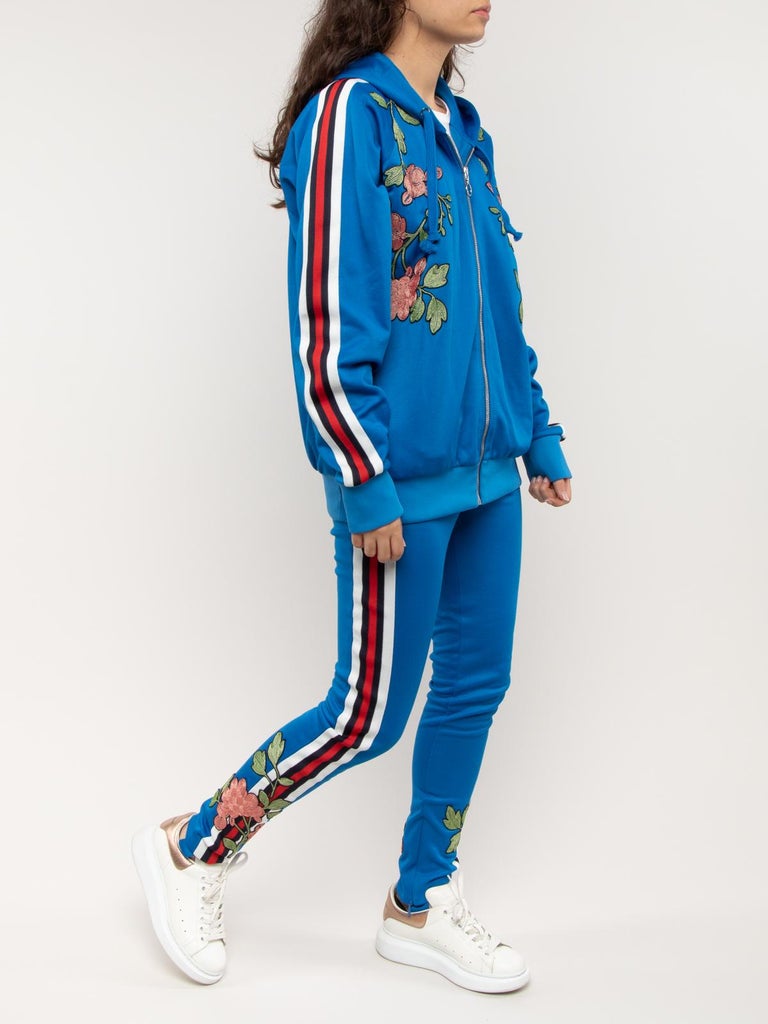 Pre-Loved Gucci Women's Embroidered Track Jacket For Sale at 1stDibs