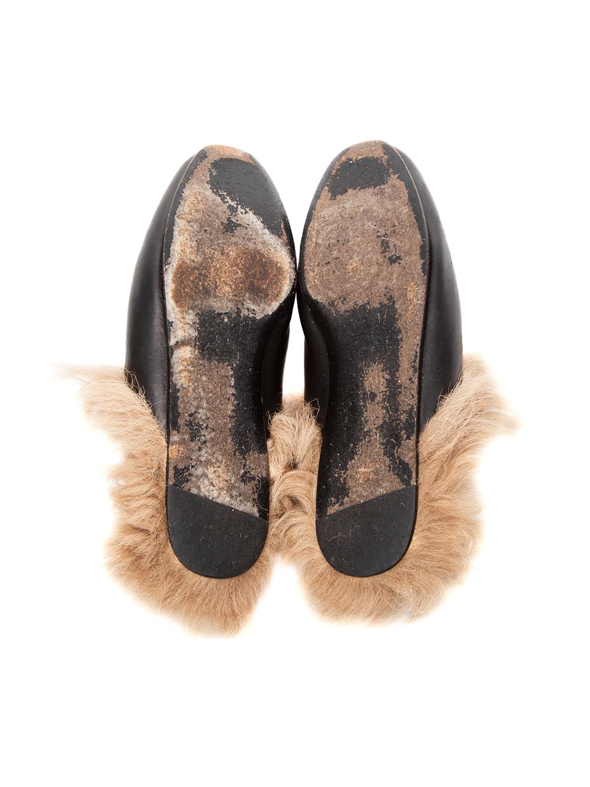 Pre-Loved Gucci Women's Fur Princetown Slippers In Good Condition In London, GB