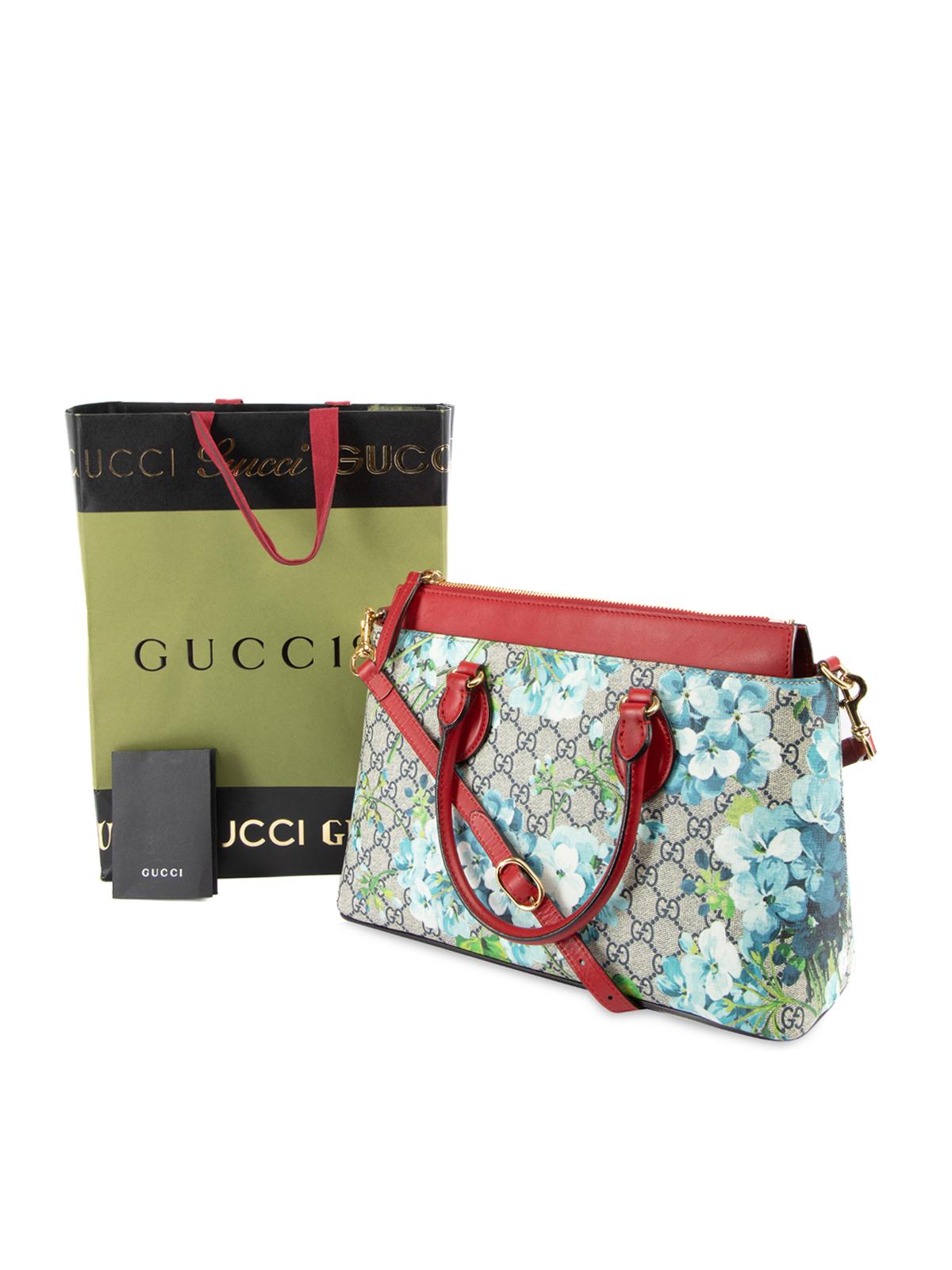 Pre-Loved Gucci Women's GG Blooms Boston Top Handle Bag 4