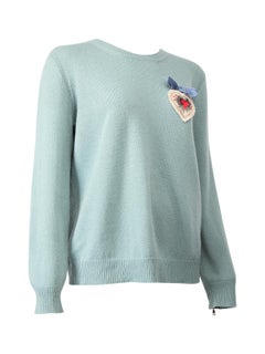 Pre-Loved Gucci Women's Jumper with Heart Embroidery