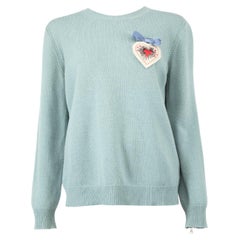 Pre-Loved Gucci Women's Jumper with Heart Embroidery