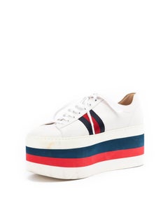 Pre-Loved Gucci Women's Peggy Trainers White Leather