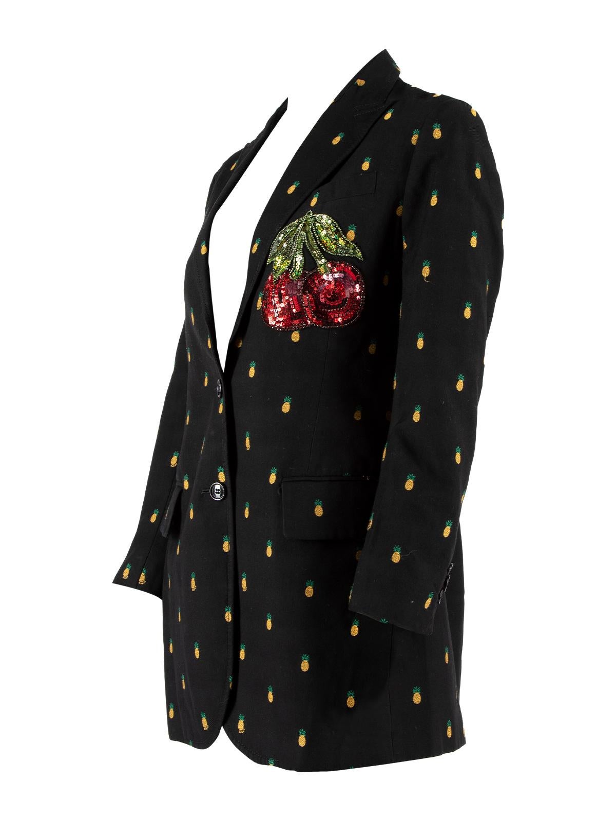 Pre-Loved Gucci Women's Pineapple Print Blazer In Excellent Condition In London, GB
