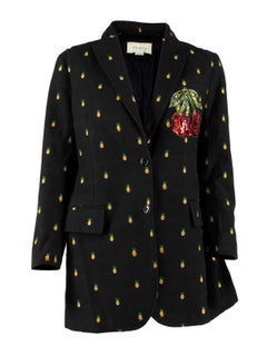 Blazer imprimé ananas pour femme Gucci, prélavé