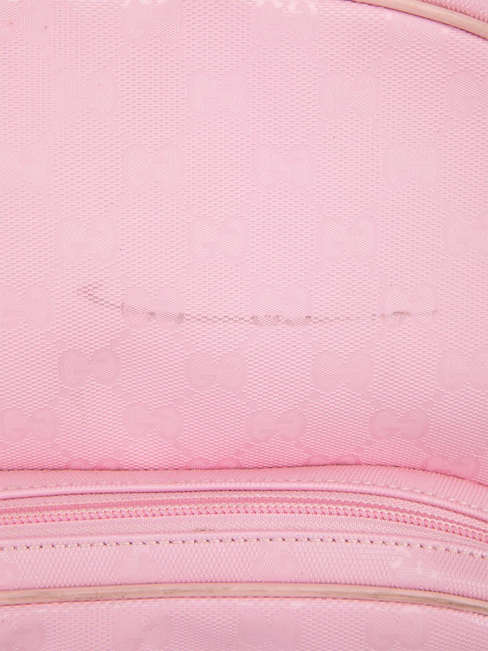 Pre-Loved Gucci Women's Pink GG Imprime Monogram Rolling Backpack In Good Condition In London, GB