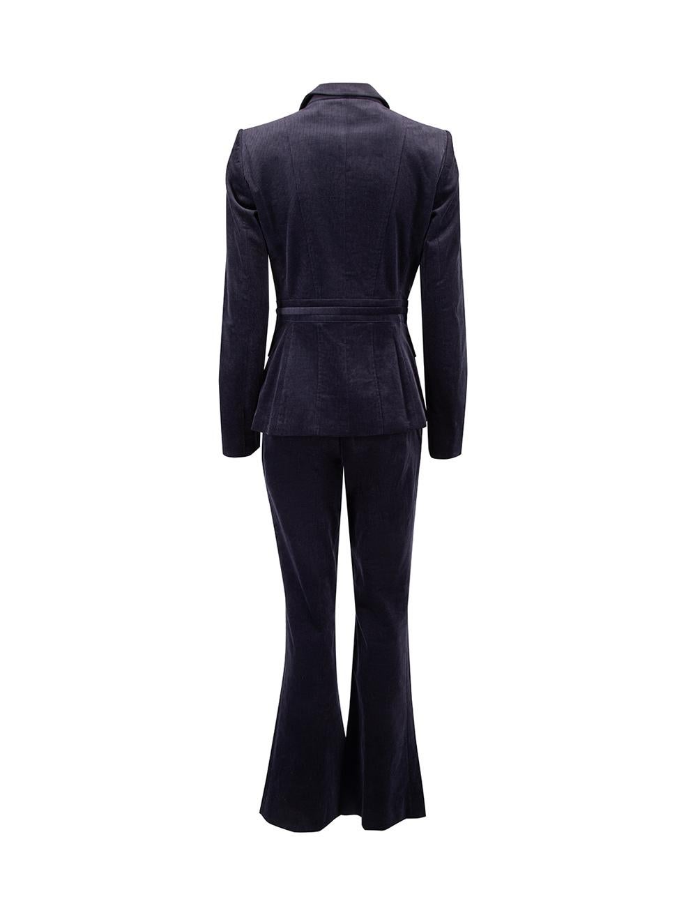 Pre-Loved Gucci Women's Purple Corduroy Blazer and Trouser Suit Set In Excellent Condition In London, GB