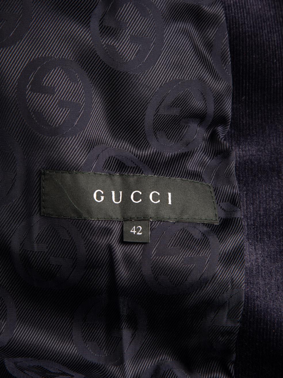 Pre-Loved Gucci Women's Purple Corduroy Blazer and Trouser Suit Set 2